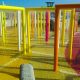 Children enjoying a safe, slip-resistant kids’ play area with water shower, utilizing premium splash pad rubber surfacing. This innovative splash pad surface offers excellent cushioning to absorb impacts, reducing injury risk while maintaining durability and easy maintenance. Perfect splash pad surface options for Charlotte splash pads and splash pad surfacing across the United States.