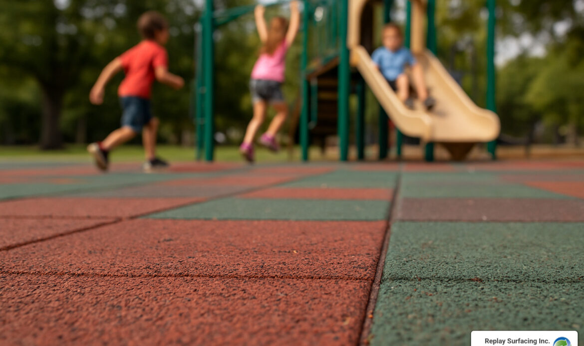 used playground tiles