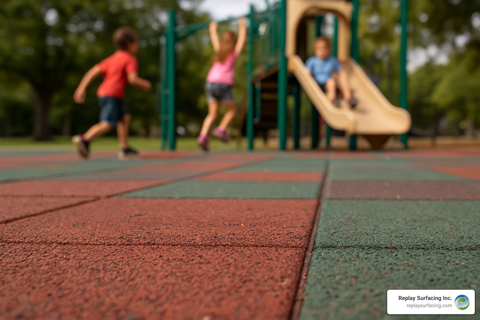 used playground tiles