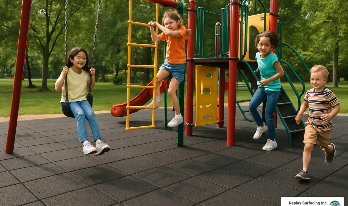 black playground mats
