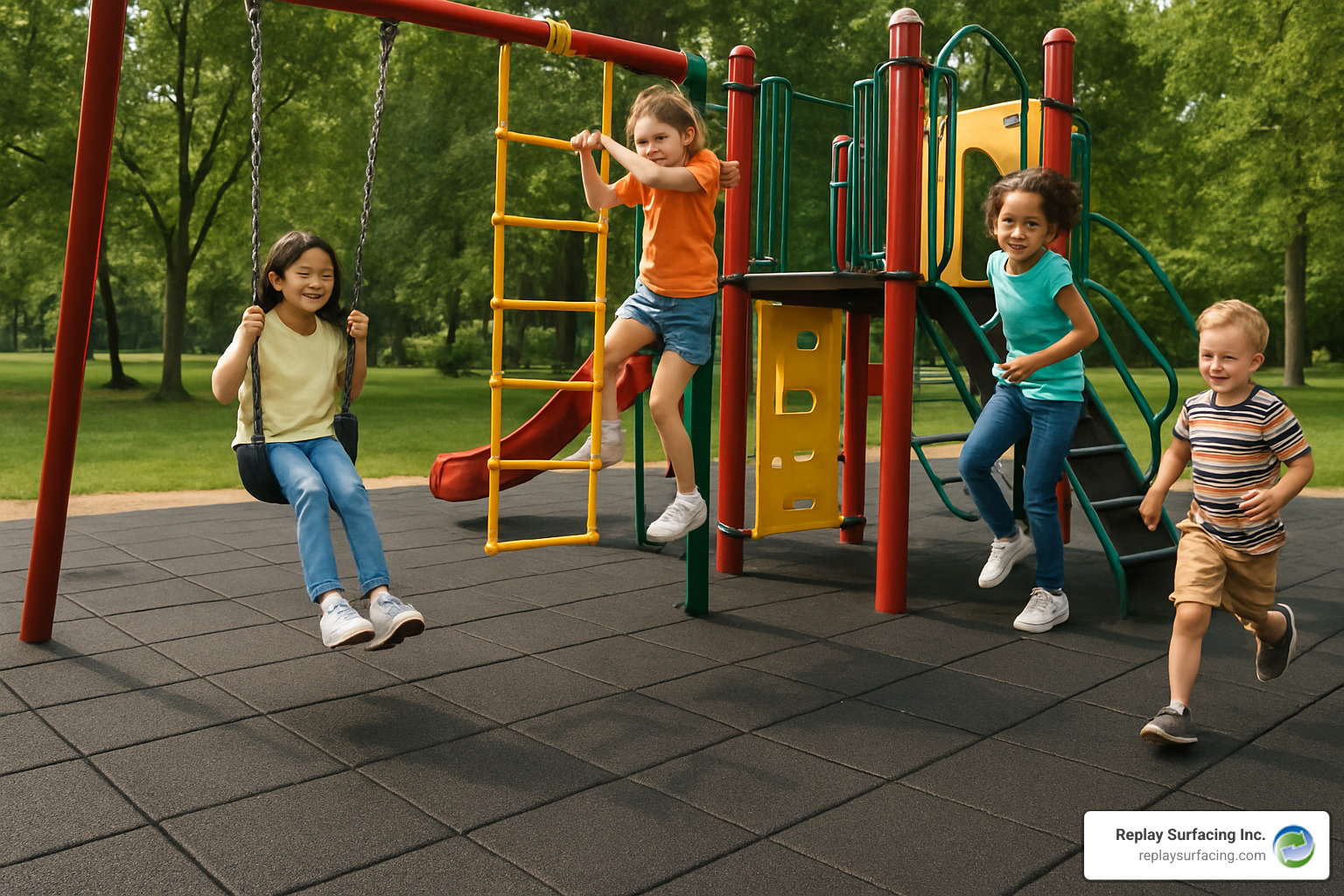 black playground mats
