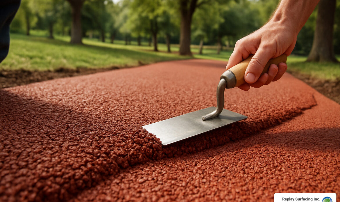 bound rubber mulch