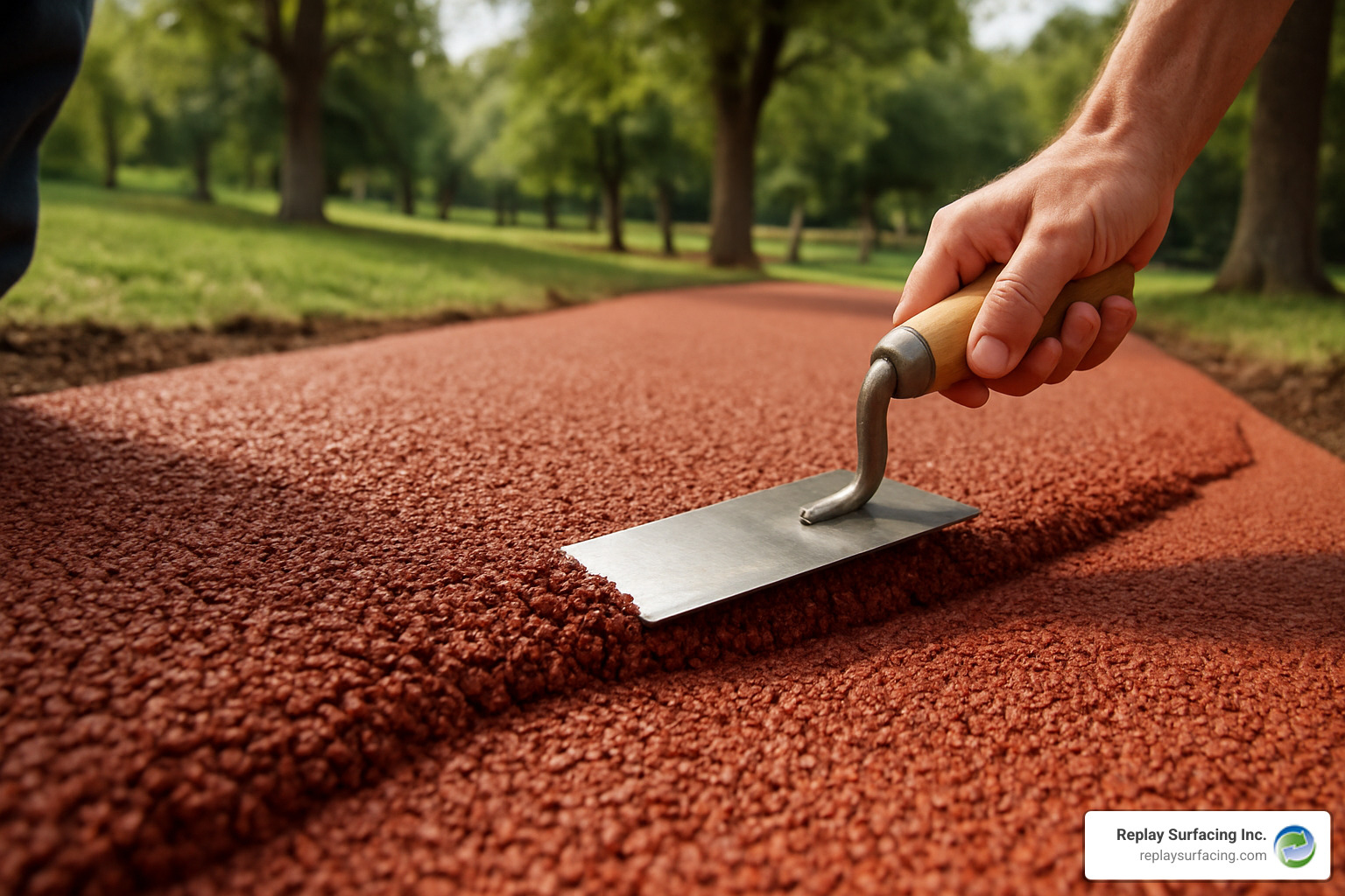 bound rubber mulch