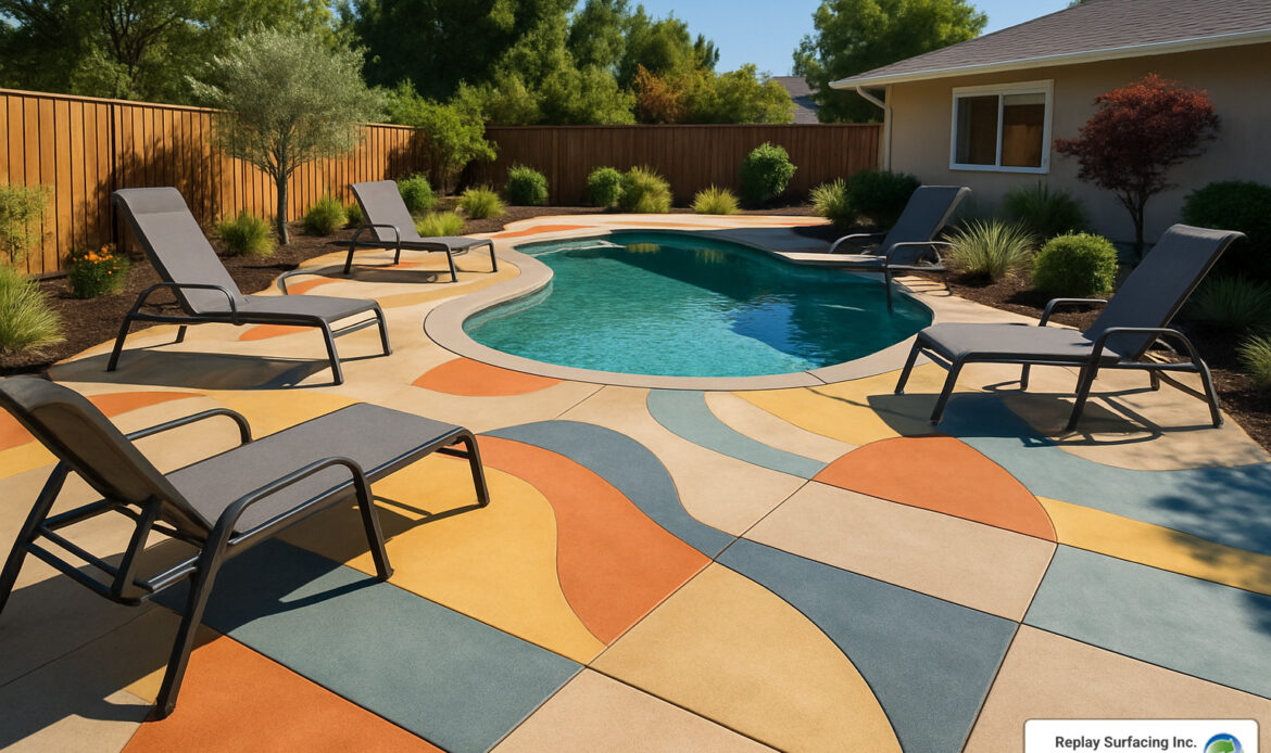 custom color pool decks
