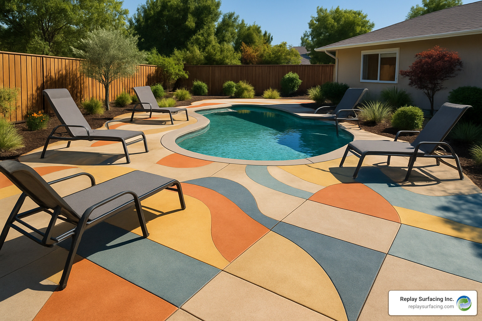 custom color pool decks