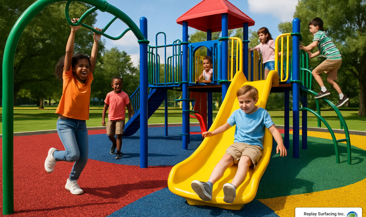 resin bound rubber mulch