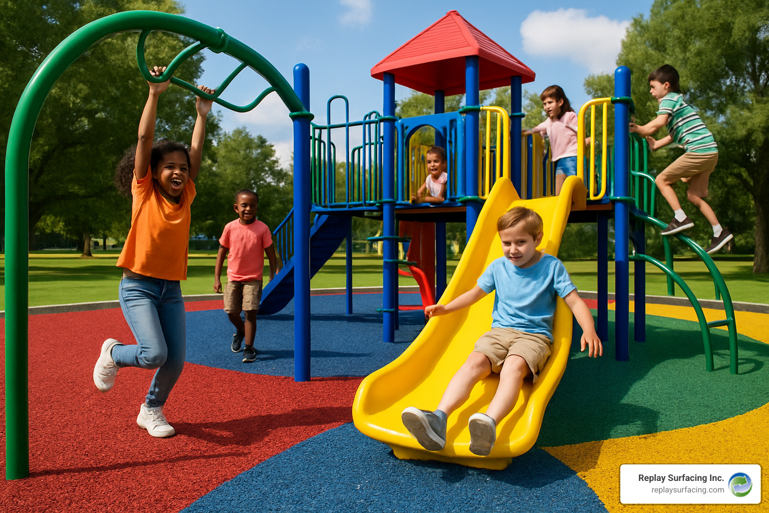 resin bound rubber mulch