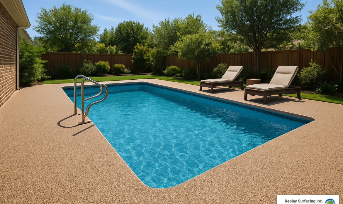 soft rock pool deck