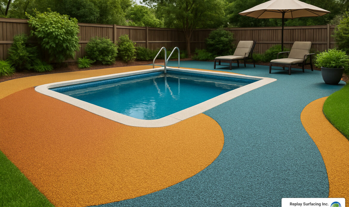 rubber surfacing for pool decks