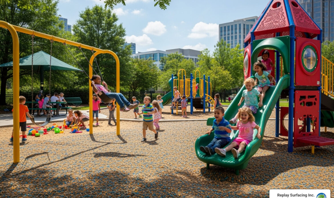 is rubber mulch a safe surface for your child's playground