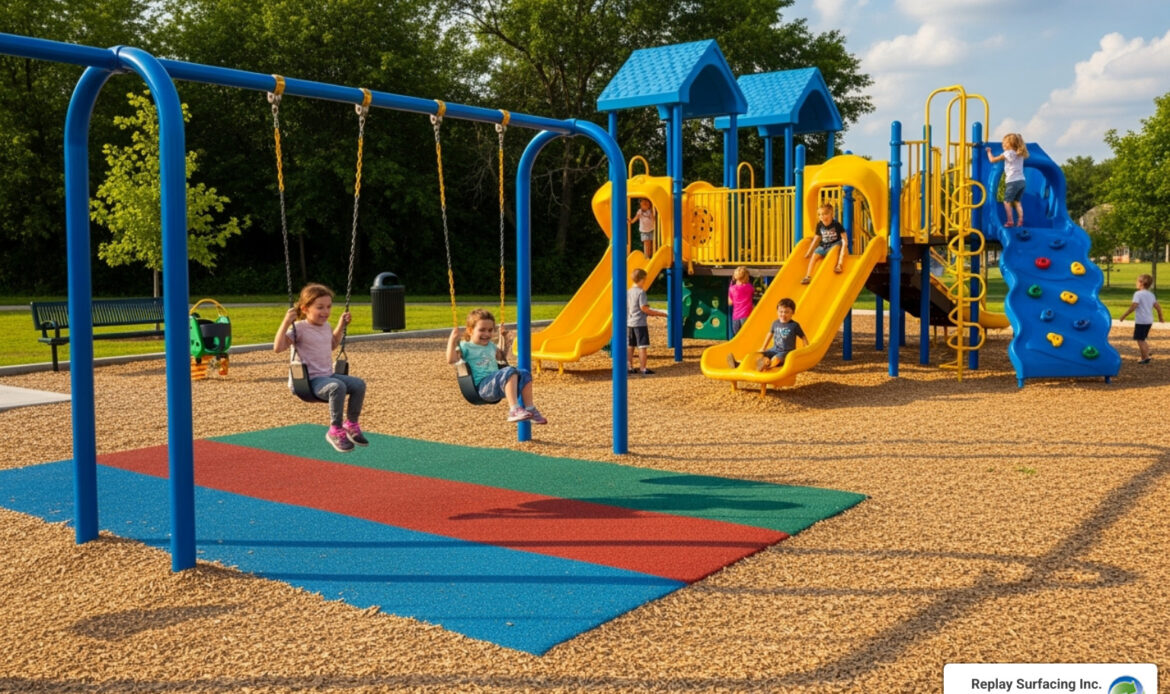 play yard rubber mulch