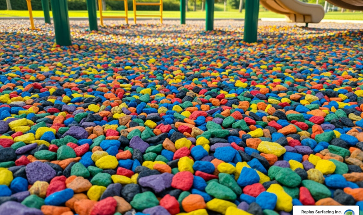recycled rubber chips
