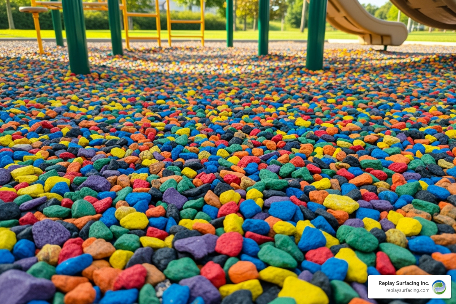 recycled rubber chips