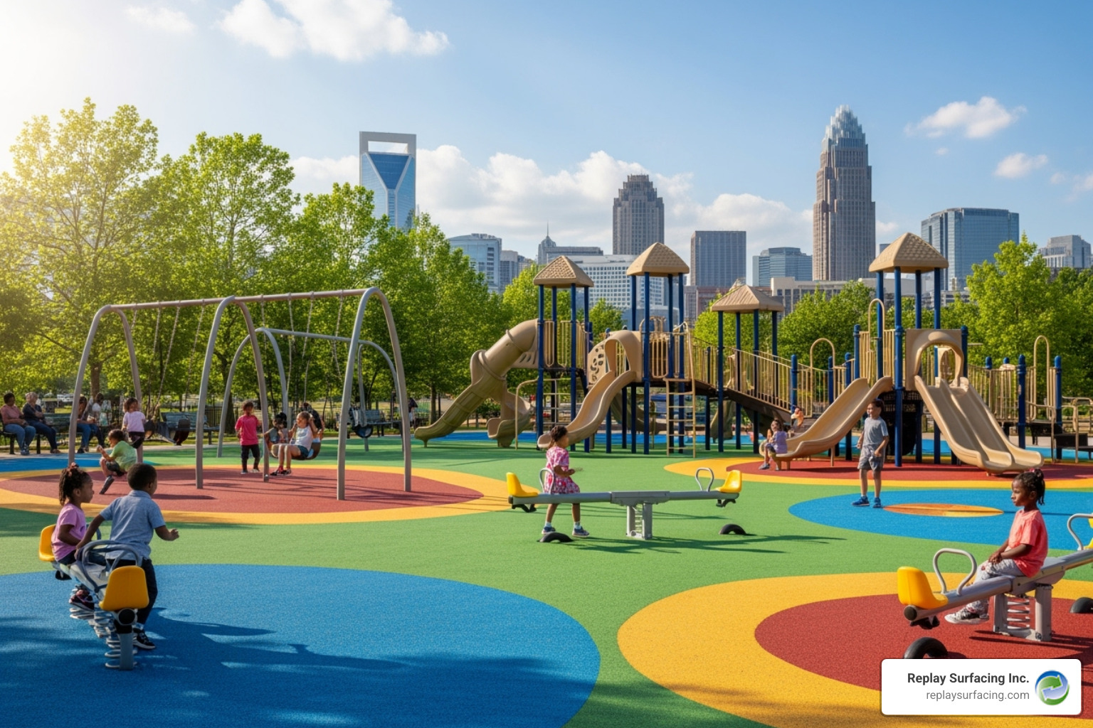rubber ground cover for playgrounds