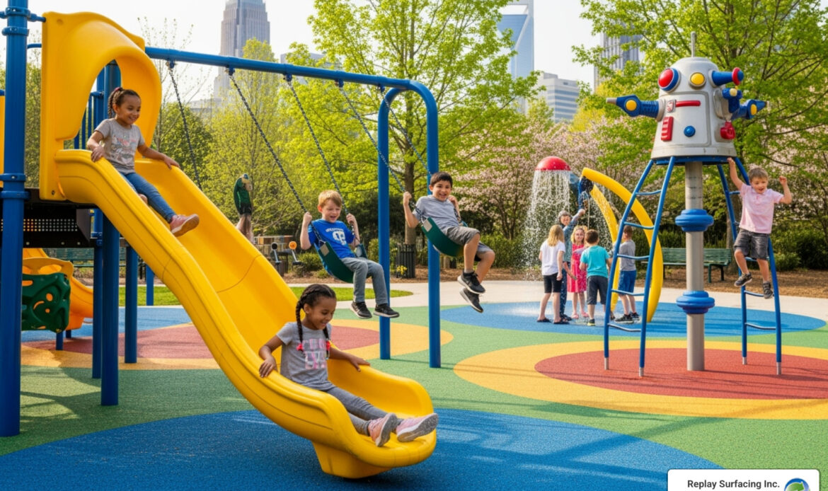 recycled rubber playground mulch