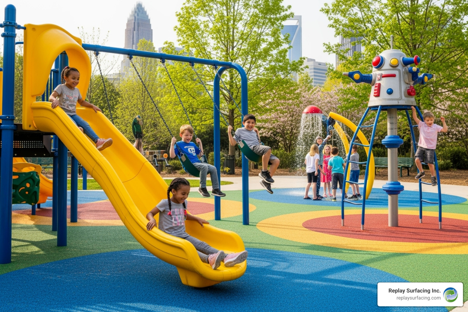 recycled rubber playground mulch