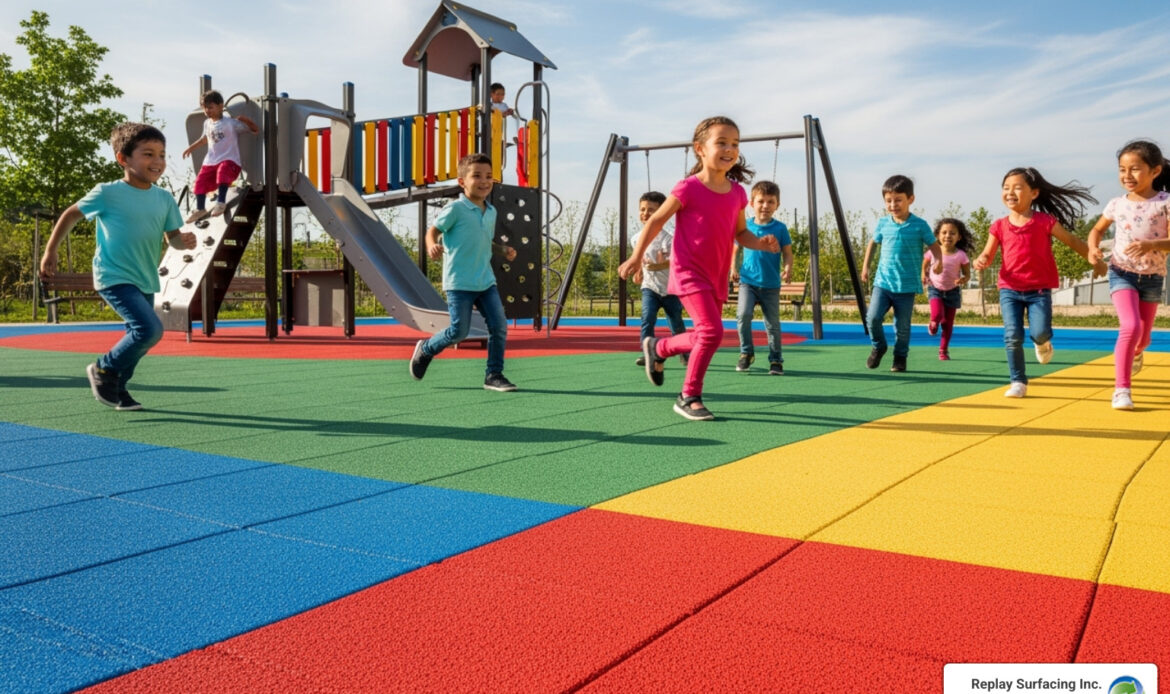 recycled playground surface