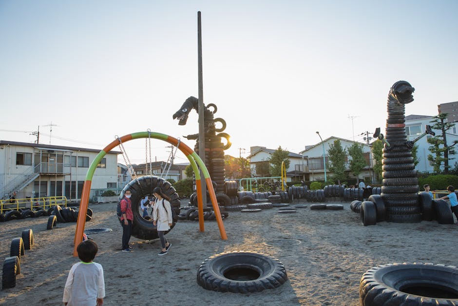 recycled tires for playgrounds