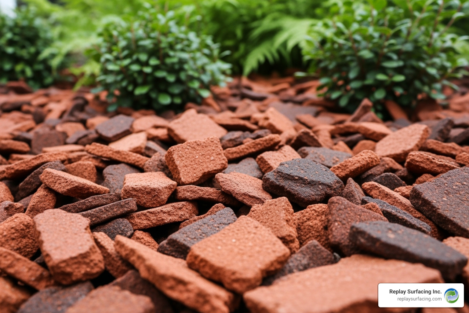 rubber mulch made from recycled tires