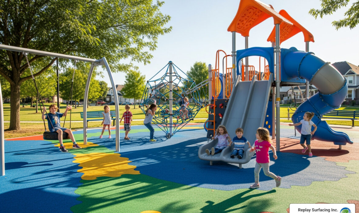 soft fall rubber flooring