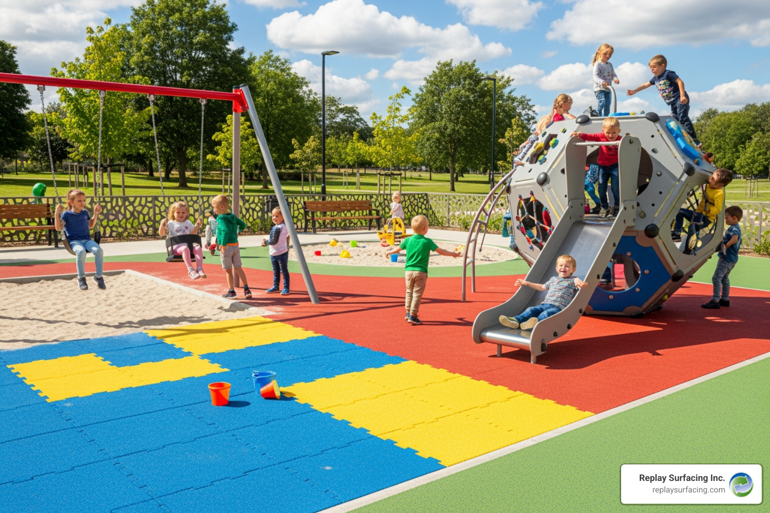soft matting for playgrounds