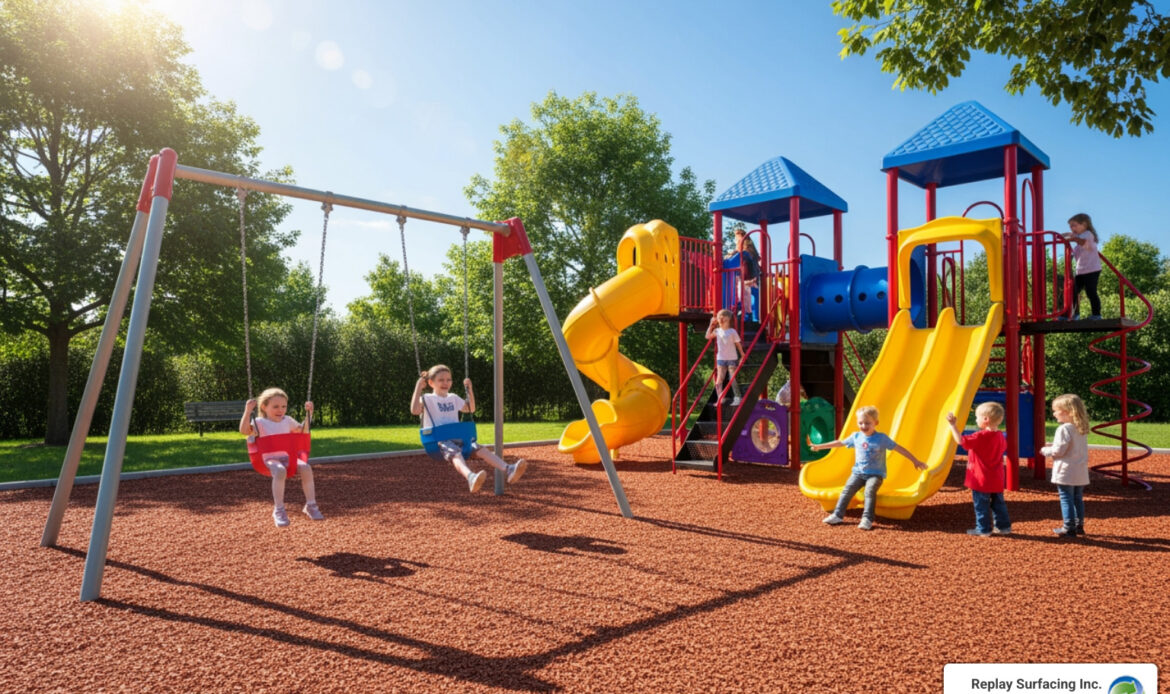 rubber bark play area