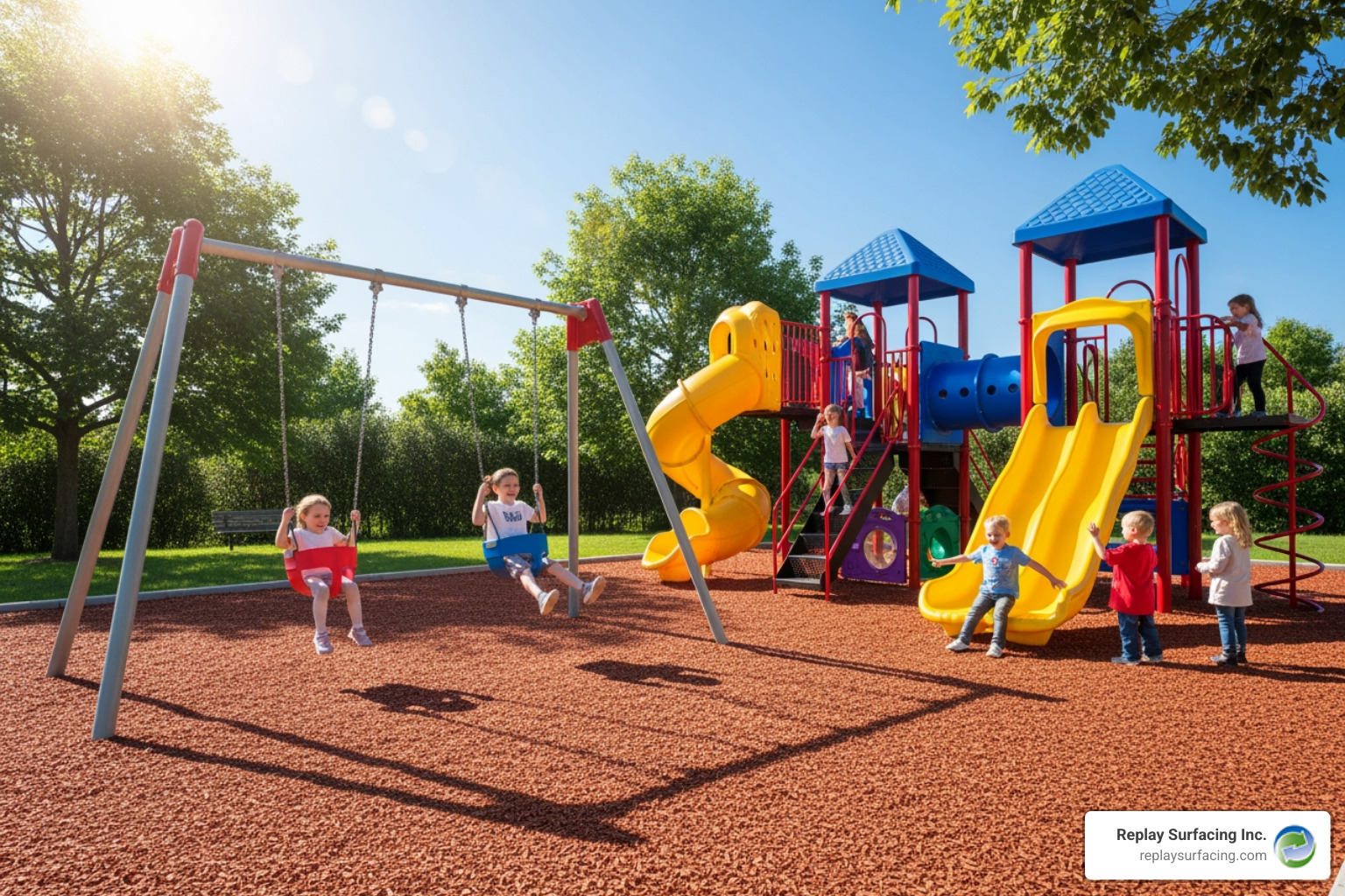 rubber bark play area