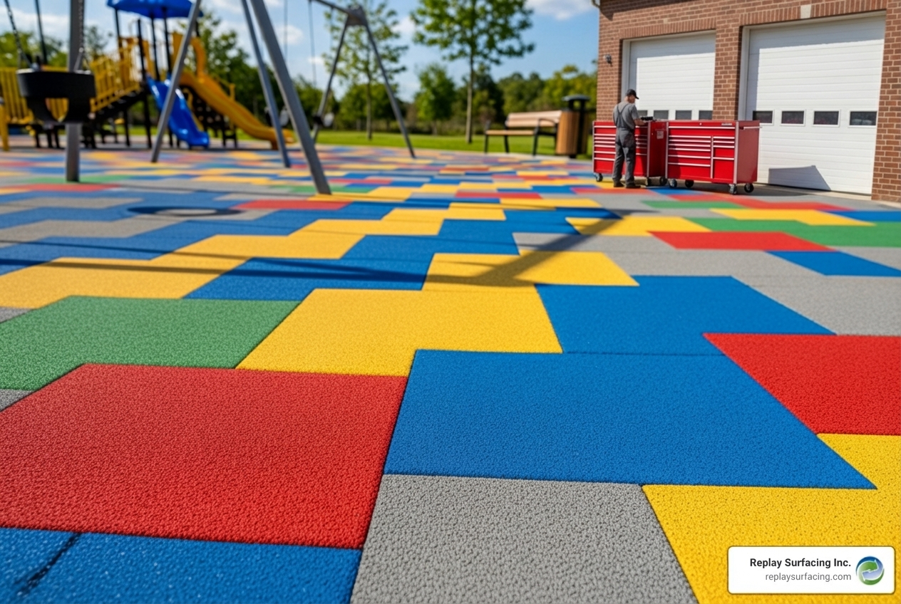 rubber surfacing cost