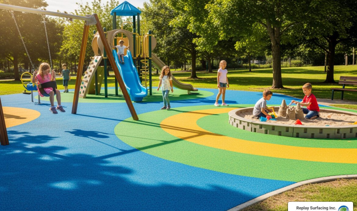 eco safety rubber playground surfacing