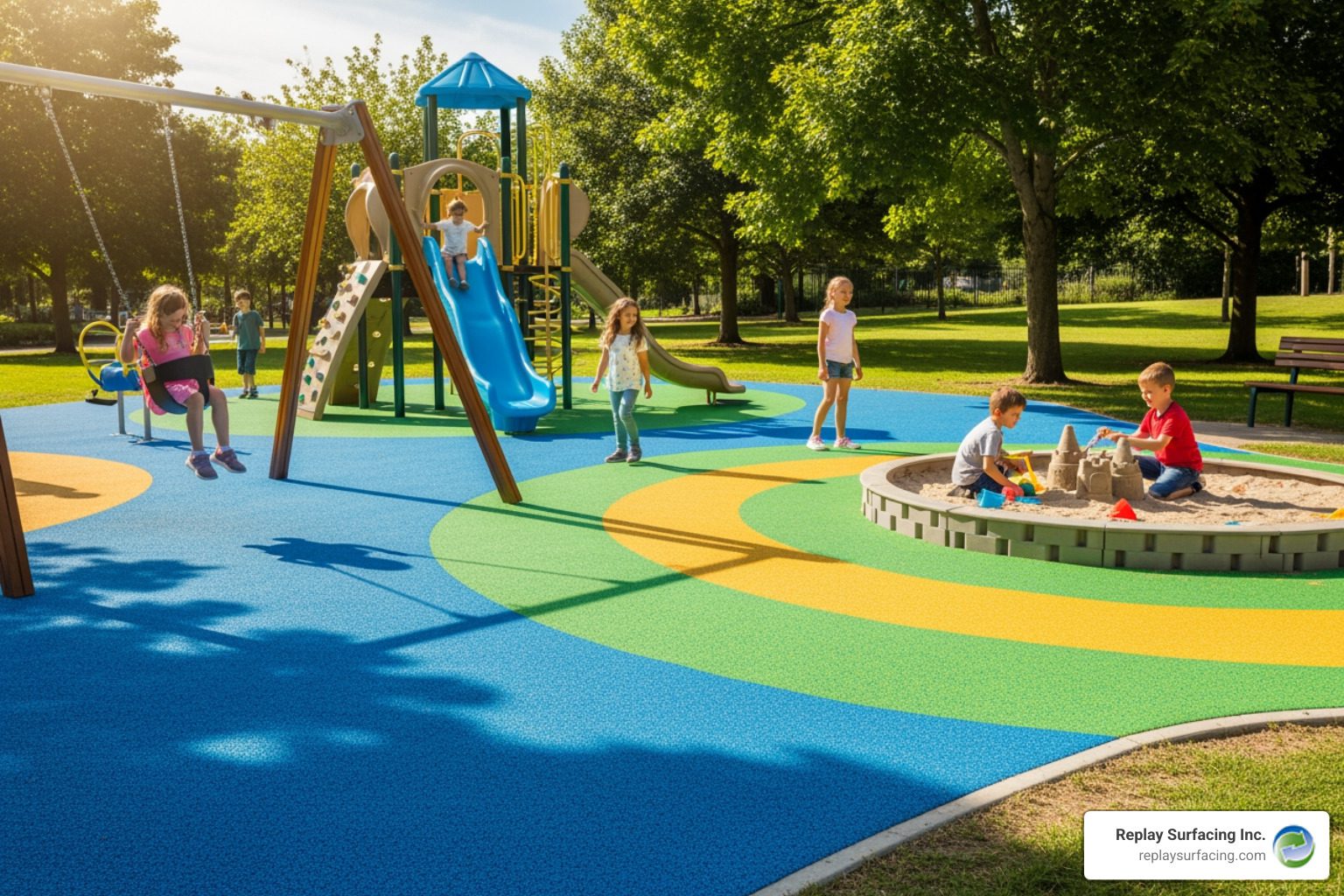 eco safety rubber playground surfacing
