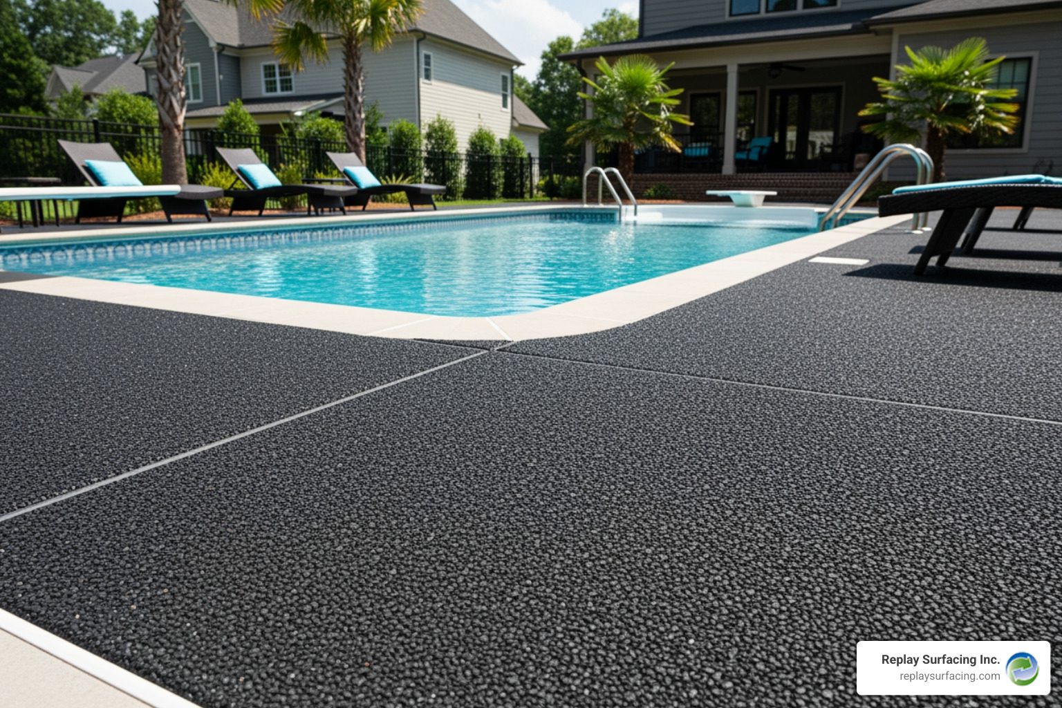 diy rubber pool deck