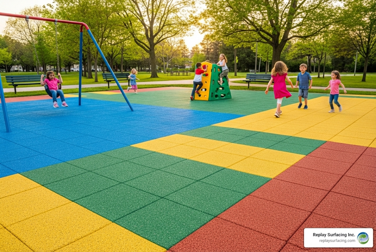 outdoor rubber playground mats price