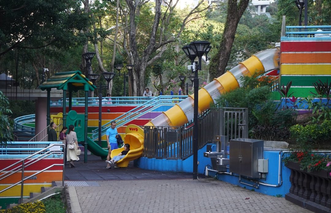 playground with rubber mulch