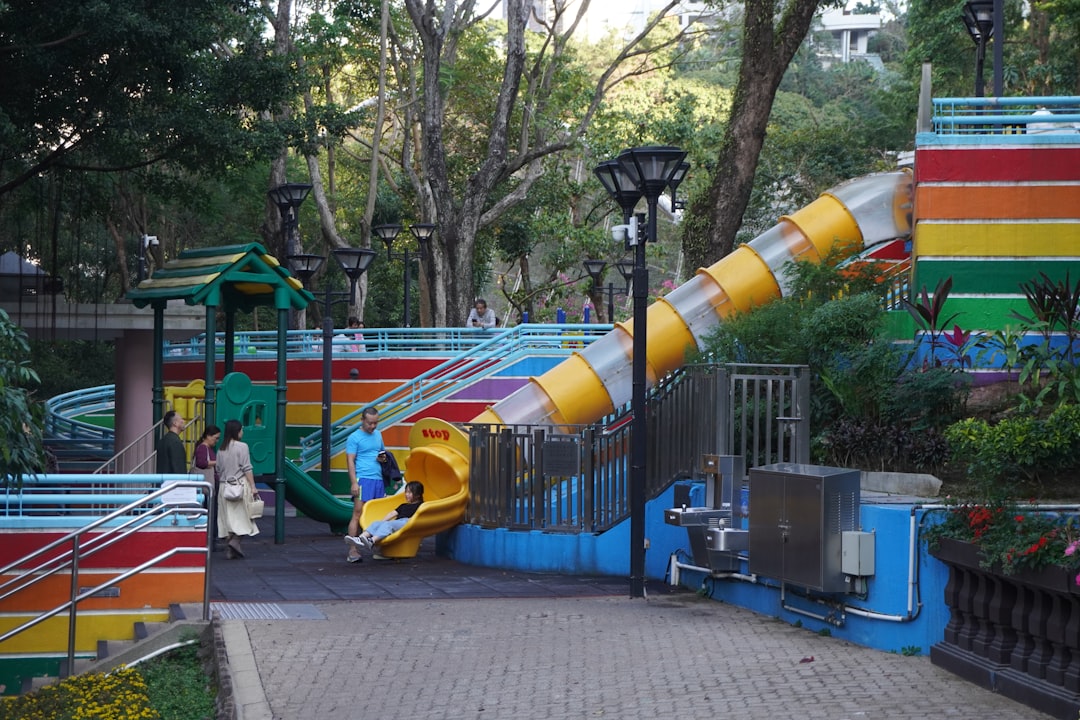 playground with rubber mulch