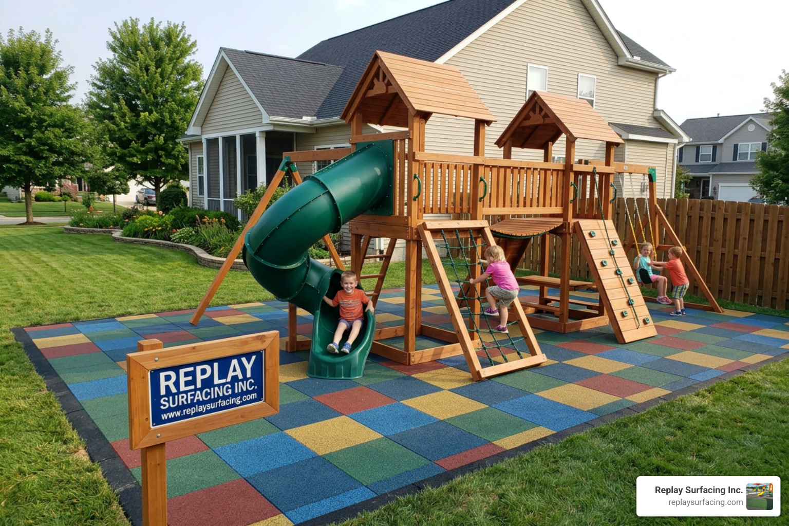 home rubber playground flooring
