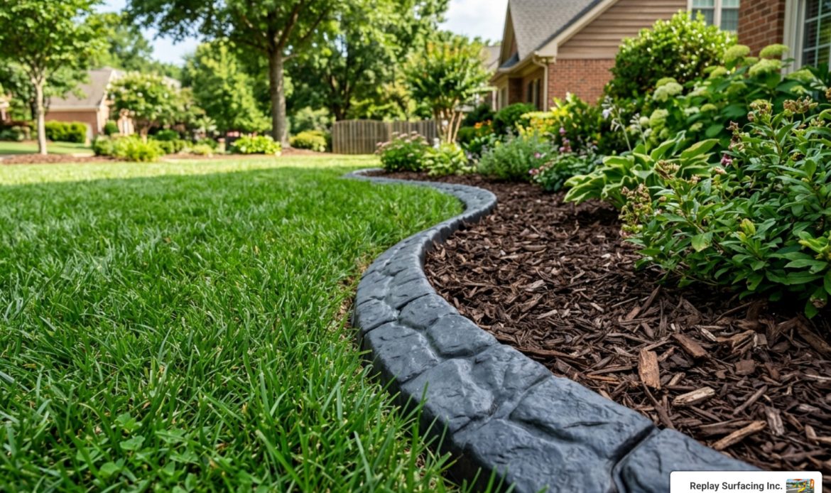 rubber stone edging