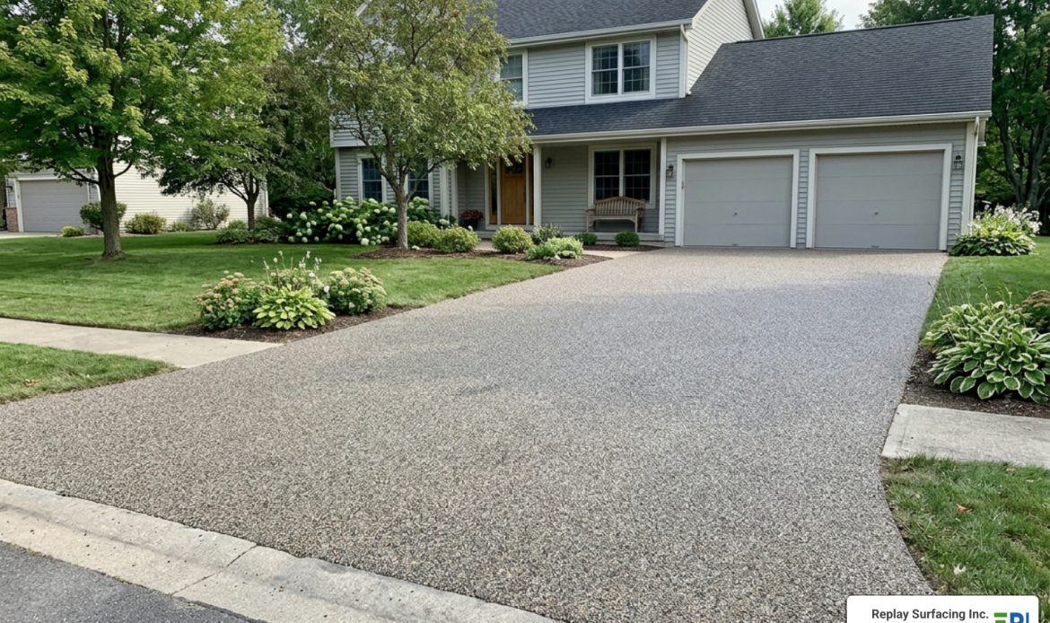 rubber stone driveway