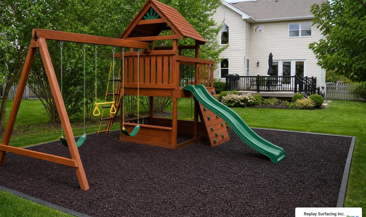 diy rubber playground surface residential