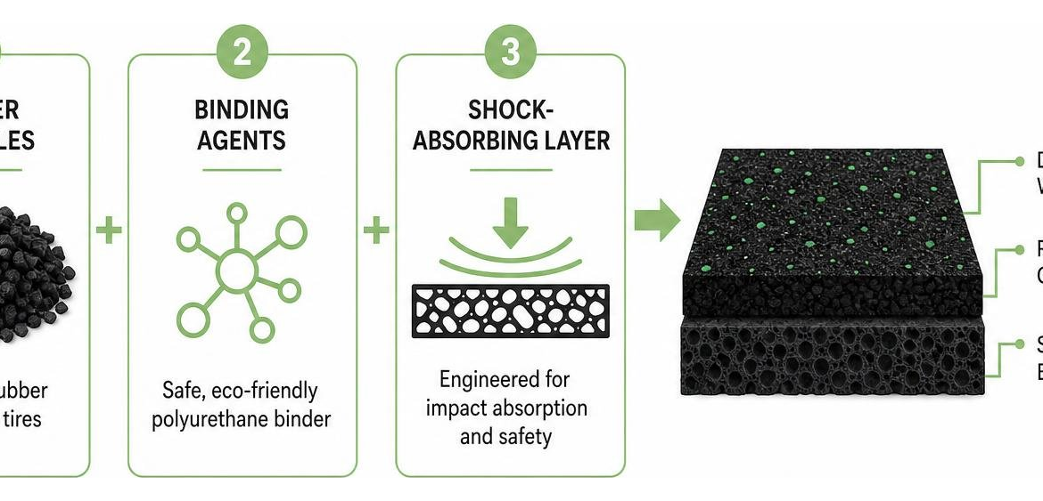 eco-friendly rubber playground mats