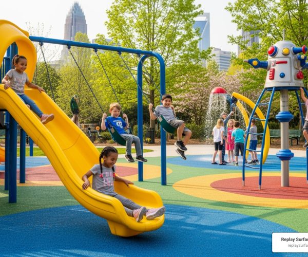 recycled rubber playground mulch