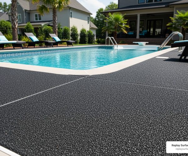 diy rubber pool deck