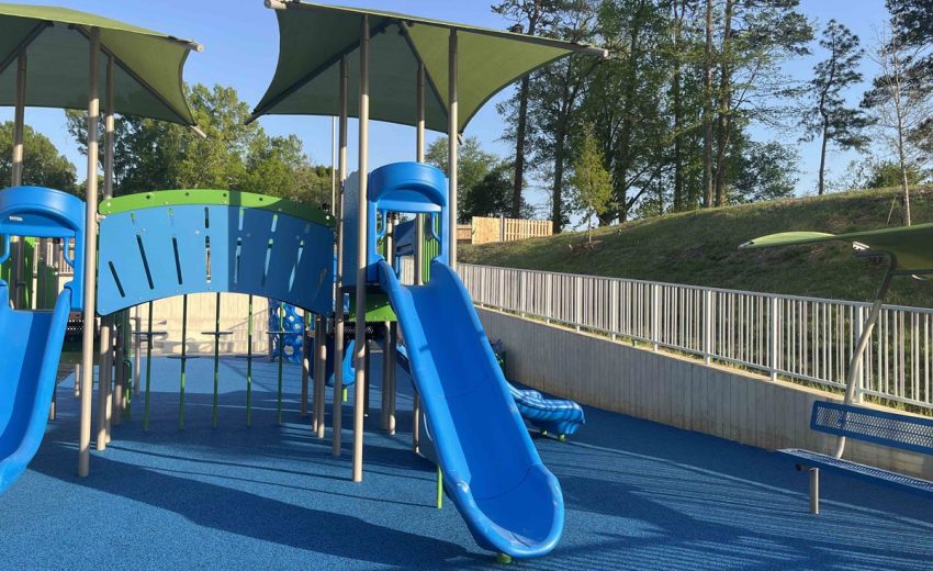 Replay Surfacing playground portfolio featuring poured in place rubber surfacing at Spring Hill Academy