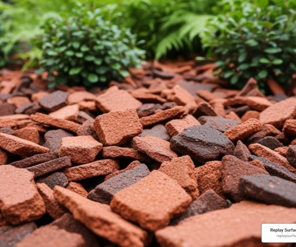 rubber mulch made from recycled tires
