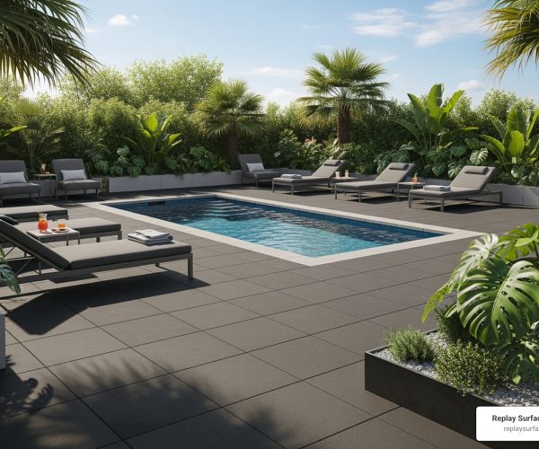 rubber tiles for pool deck