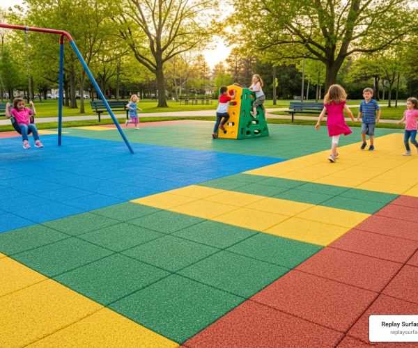 outdoor rubber playground mats price